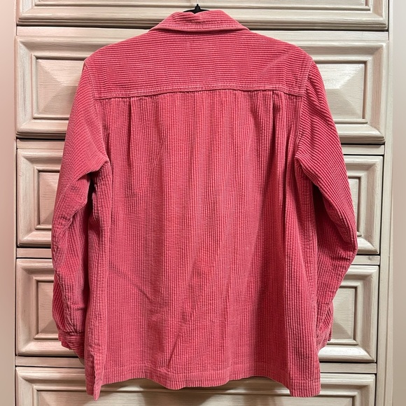 Vintage L.L. Bean Pink Corduroy Button-Up Shirt - Picture 3 of 4